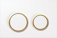 Кнопка смыва Geberit Omega 20 115.085.KK.1 белый/золото