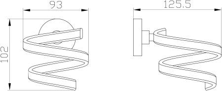 Держатель для фена WONZON & WOGHAND, Хром (WW-8155) 