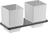 Стакан для ванной комнаты двойной Timo Selene 43034/03, черный