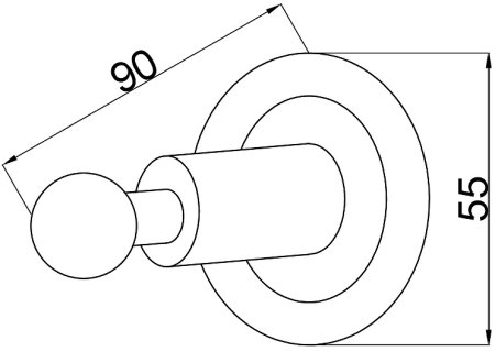 Крючок Boheme Murano Cristal 10906-CRST-СН Хром 