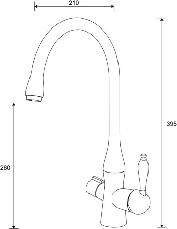 Смеситель для кухонной мойки Zorg Sanitary ZR 339 YF BR 
