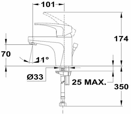 Смеситель для раковины Teka Deia 403466210 Хром 