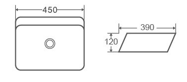 Раковина накладная CeramaLux 2242 