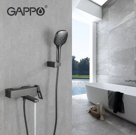 Смеситель для ванны Gappo G17-9 G3217-9 Оружейная сталь 