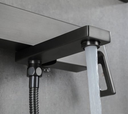 Смеситель для ванны Gappo G17-9 G3217-9 Оружейная сталь 