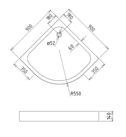 Душевой поддон Gemy ST07T 