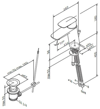Смеситель для раковины AM.PM Spirit V2.1 F71A82100 Хром 