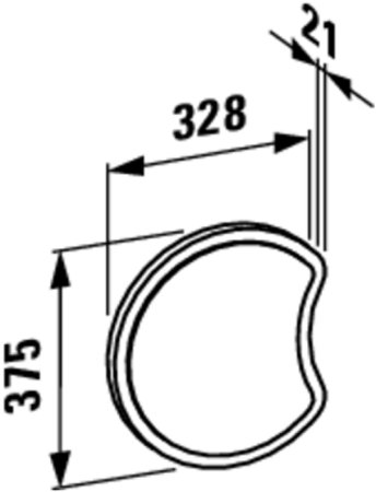 Зеркало Laufen Florakids 32 4.6161.2.003.472.1 Зеленое 
