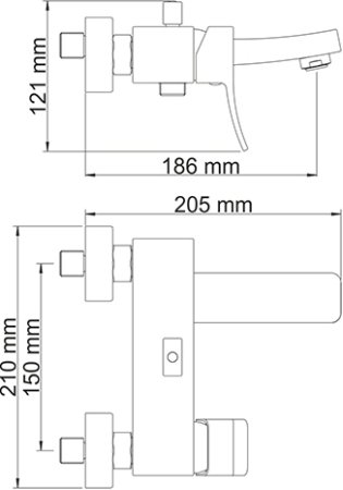 Смеситель WasserKRAFT Aller 1061WHITE для ванны с душем 