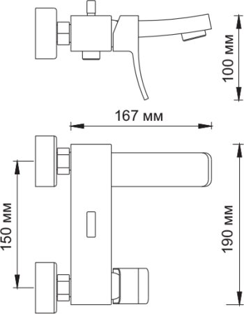 Смеситель WasserKRAFT Aller 1061WHITE для ванны с душем 