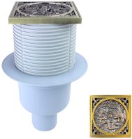 Душевой трап Bronze de Luxe Дракон 21986-57 с решеткой Бронза