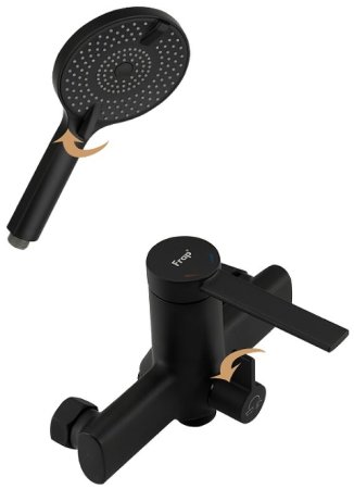 Смеситель для ванны Frap H67-6 F2267-6 универсальный Черный матовый 