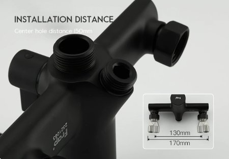 Смеситель для ванны Frap H67-6 F2267-6 универсальный Черный матовый 