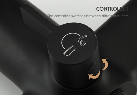 Смеситель для ванны Frap H67-6 F2267-6 универсальный Черный матовый 