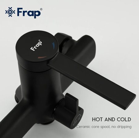Смеситель для ванны Frap H67-6 F2267-6 универсальный Черный матовый 