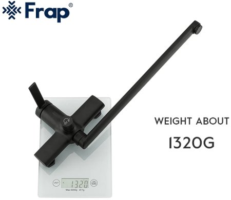 Смеситель для ванны Frap H67-6 F2267-6 универсальный Черный матовый 