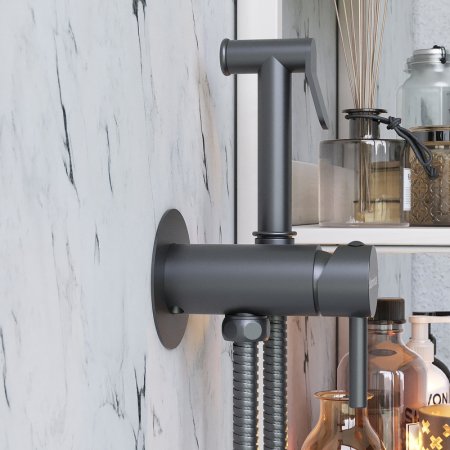 Гигиенический душ со смесителем Damixa Option 217000000 Черный матовый 