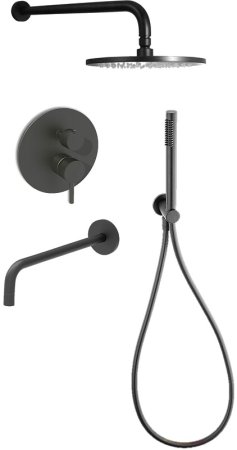 Душевая система Paffoni Light KITLIG019NO139 Черная матовая 