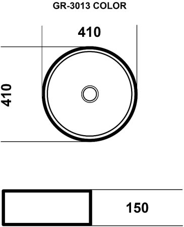 Раковина-чаша Grossman Color 41 GR-3013BLM Синяя матовая 