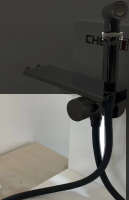 Смеситель с гигиеническим душем ESKO Bangkok Black" (SMHBGB)"