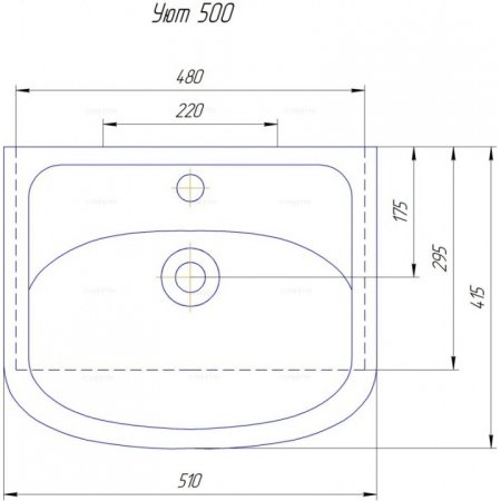 Тумба Санта Дублин 50 2 двери с умывальником Уют 50 