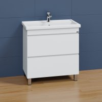 Тумба Санта Марс 80 напольная 2 ящика с умывальником Фостер 80