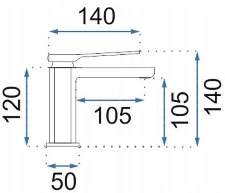 Смеситель для раковины без донного клапана Rea Creek REA-B8403 