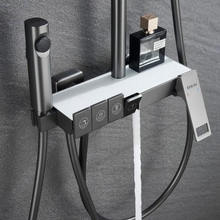 Душевая система Black&White Universe UK5012MG 5012MG Gun Metal 