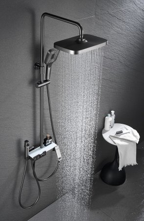 Душевая система Black&White Universe UK5012MG 5012MG Gun Metal 
