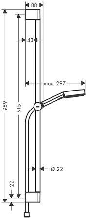 Душевой гарнитур Hansgrohe Pulsify Select Relaxation 24170670 Черный матовый 