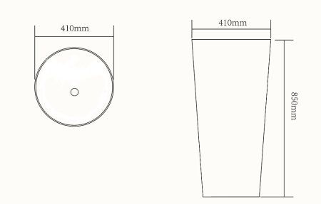 Раковина SantiLine SL-4012MB черный матовый 