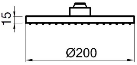 Верхний душ Webert AC1024015PVC Хром 