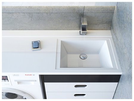 Тумба с раковиной Onika Нави 60.12, белая 