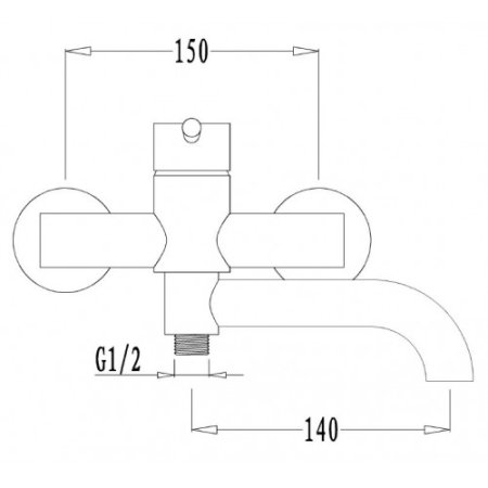 Смеситель для ванны Kaiser Merkur 26055 Хром 