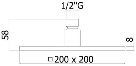Верхний душ Paffoni Syncro ZSOF075CR Хром 