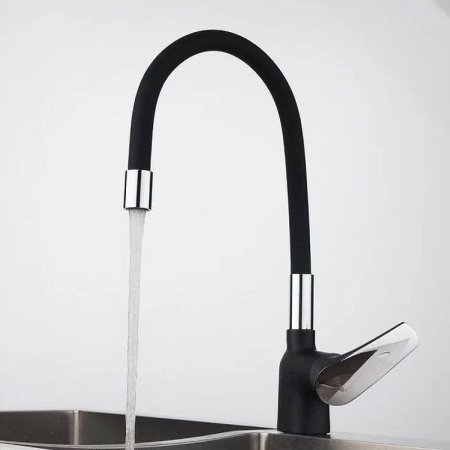 Смеситель для кухни Frap F4453-04 Черный матовый 