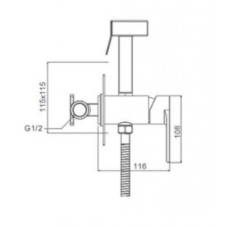 Гигиенический душ со смесителем Gappo G7299-20 Сатин 