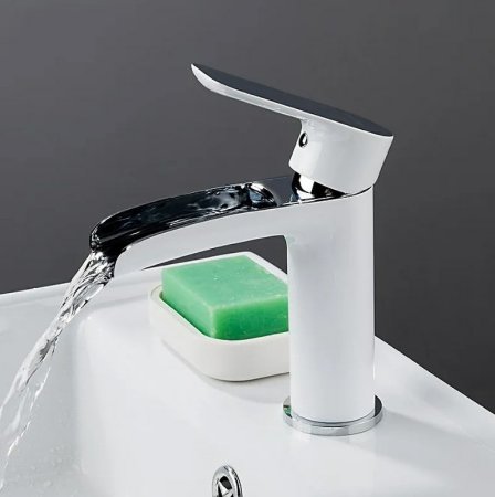 Смеситель для раковины Gappo G48 G1048-8 Белый Хром 