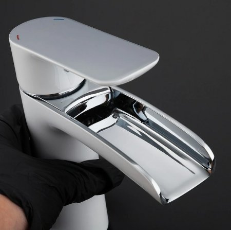 Смеситель для раковины Gappo G48 G1048-8 Белый Хром 