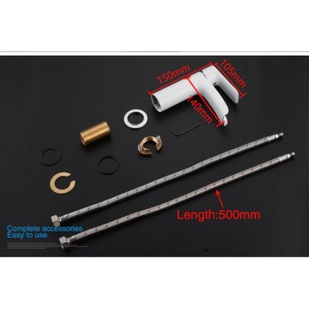 Смеситель для раковины Gappo G48 G1048-8 Белый Хром 