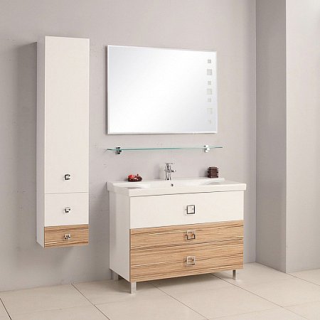 Стеклянная полка Aquaton 95 1A110403XX010 Хром 