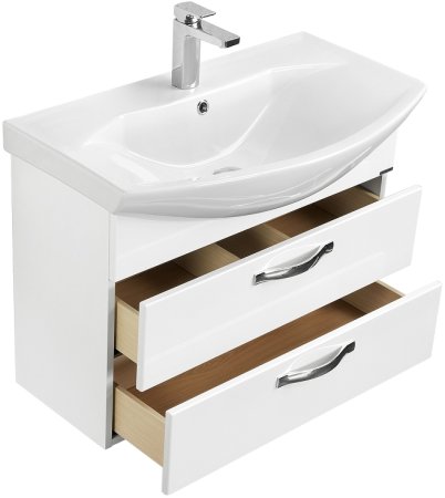 Тумба под раковину Aquaton Ария 80 М 1A140801AA010 подвесная Белая 