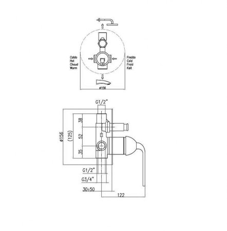 Смеситель для душа Fiore Koko 87CR7506 Хром 