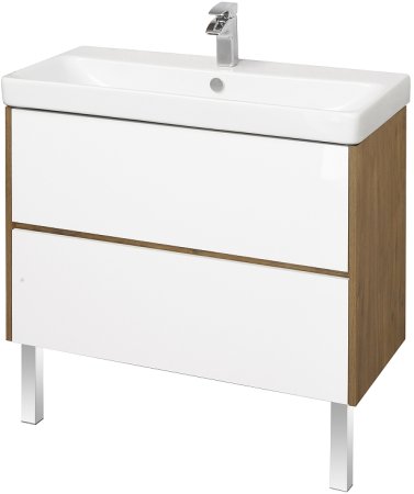 Тумба под раковину Aquaton Сканди 90 1A251901SDZ90 подвесная Белый Дуб рустикальный 