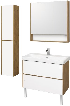 Тумба под раковину Aquaton Сканди 90 1A251901SDZ90 подвесная Белый Дуб рустикальный 