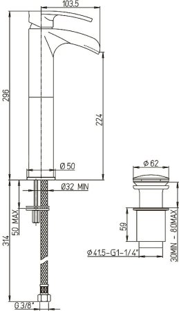 Смеситель для раковины Paini Ovo 86CR211LLWFSSSRKM Хром 