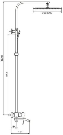 Душевая система Gappo G07-6 G2407-6 Черная матовая 