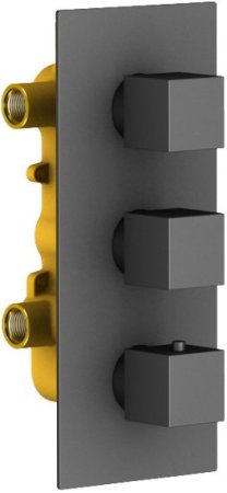 Душевой комплект Timo Tetra-thermo SX-0179/03SM с внутренней частью, черный 