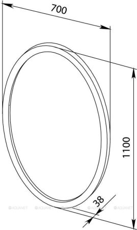 Зеркало Aquanet Сопрано 70 белый 