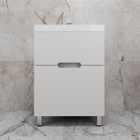 Тумба напольная Style Line "Матис 60" под ASTI 60 (2 ящика), Белый матовый, ЭМАЛЬ